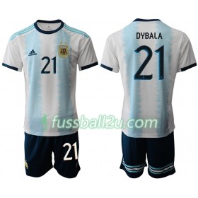 Günstige Fußballtrikots Argentinien DYBALA 21 Kinder Heimtrikot Copa América 2019